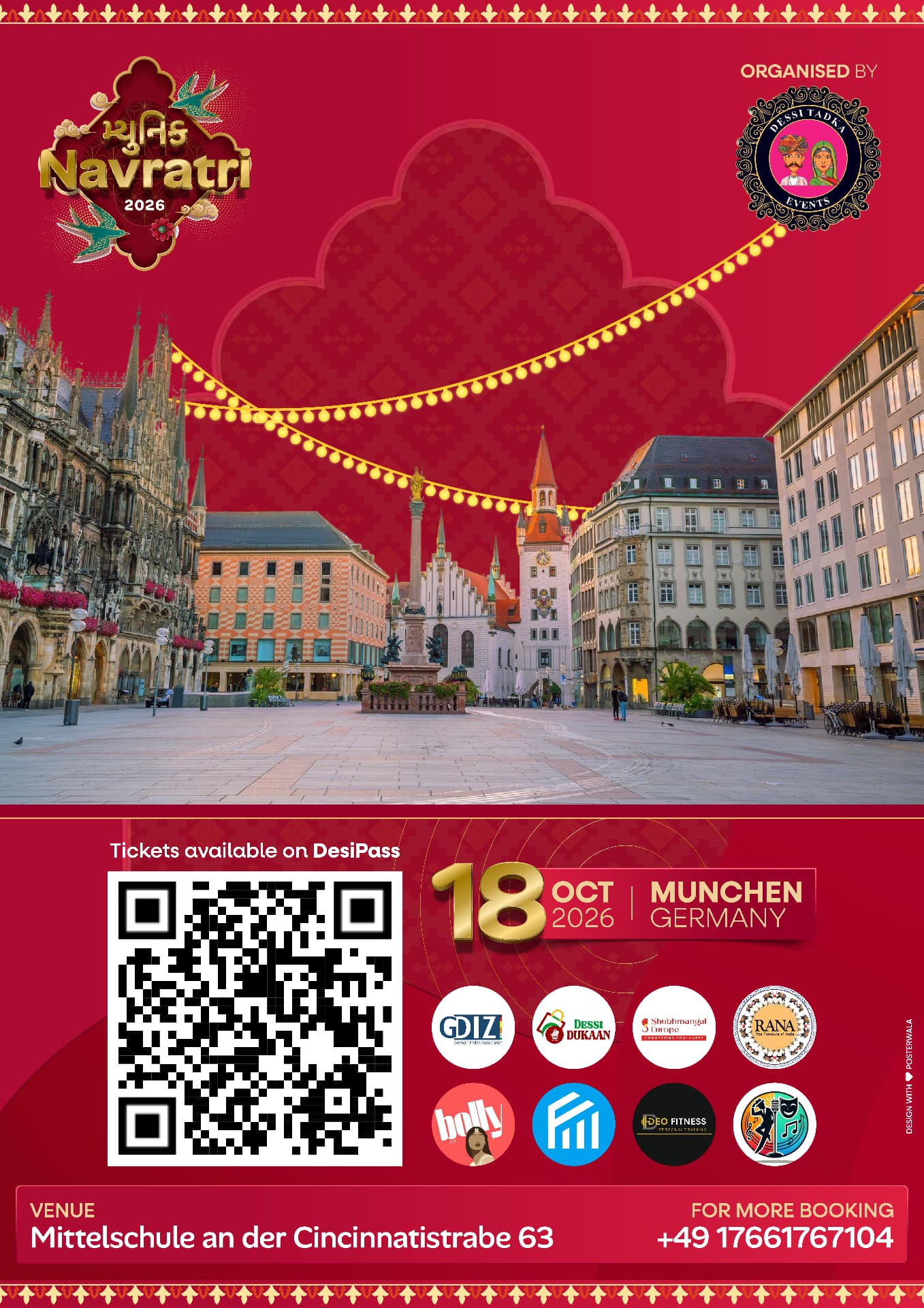 Munich Navratri 2026 — 18 October, Dessi Tadka Events